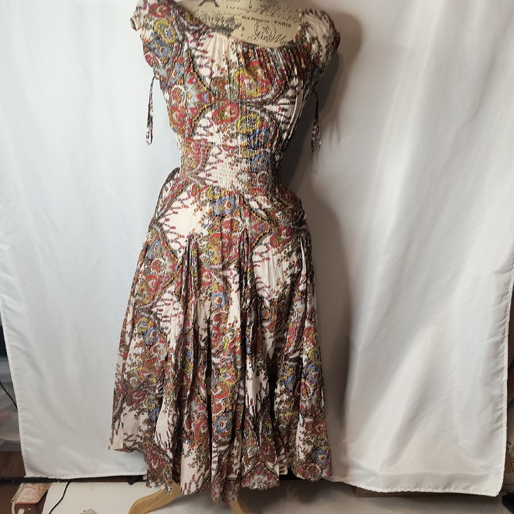 Chelsea & Theodore One Shoulder Floral Dress - Multicolor Bohemian Look